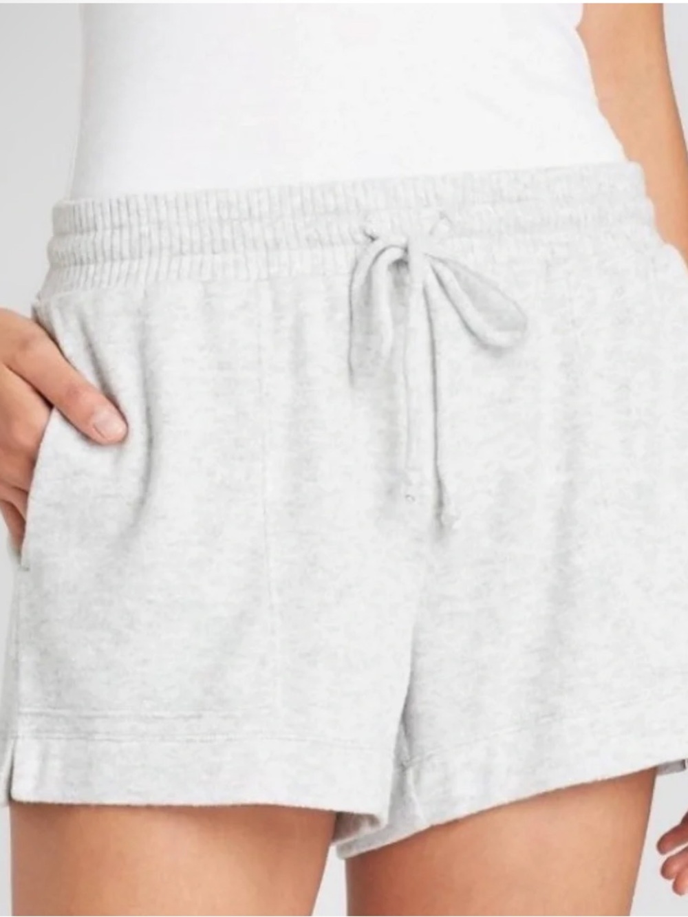 stars above Light Gray Cozy Drawstring Athletic Shorts
